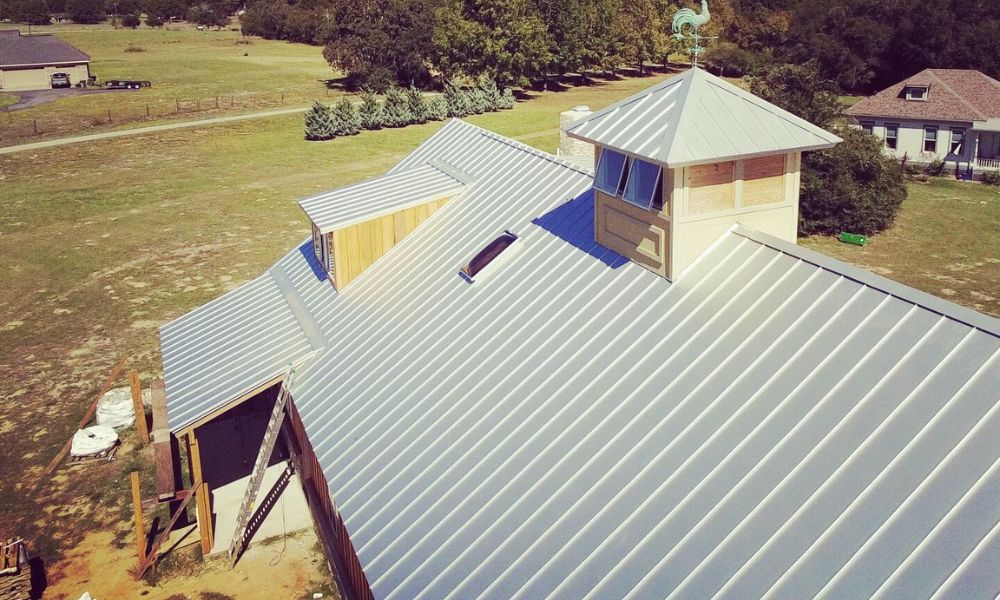 Beautiful metal roof. This post answers how long does roofing take.