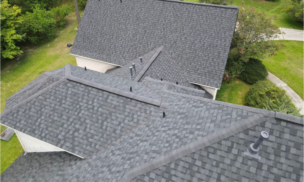 Photo of a new roof replacement Houston